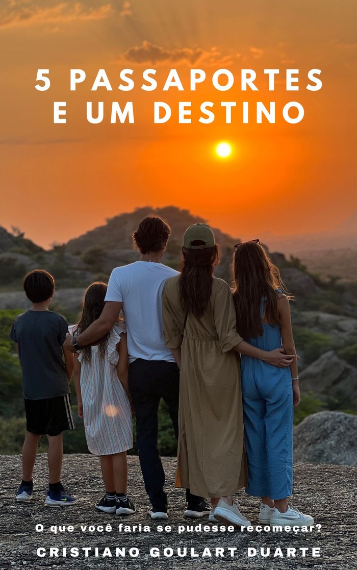 Capa do livro 5 Passaportes e Um Destino, de Cristiano Goulart Duarte